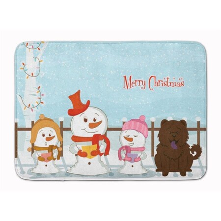 Carolines Treasures Merry Christmas Chow Chow Chocolate Machine Washable Memory Foam Mat BB2472RUG